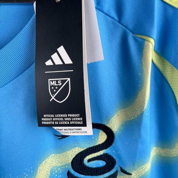 Adidas Philadelphia Union 2024/25 Away Jersey Blue Lightning L JJ2160 NWT MLS - Picture 6 of 7